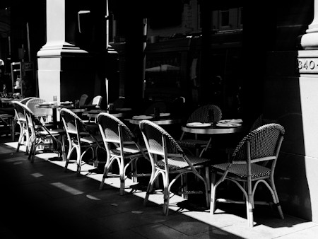 Bistro seats in Sydney CBD
